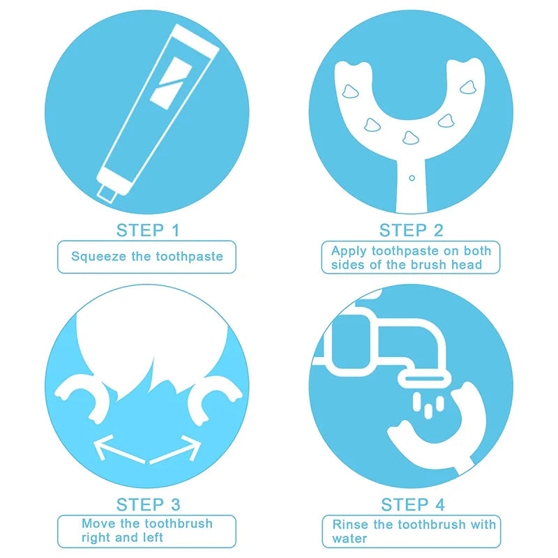 Kids U-Shaped Large Toothbrush for Toddlers & Children