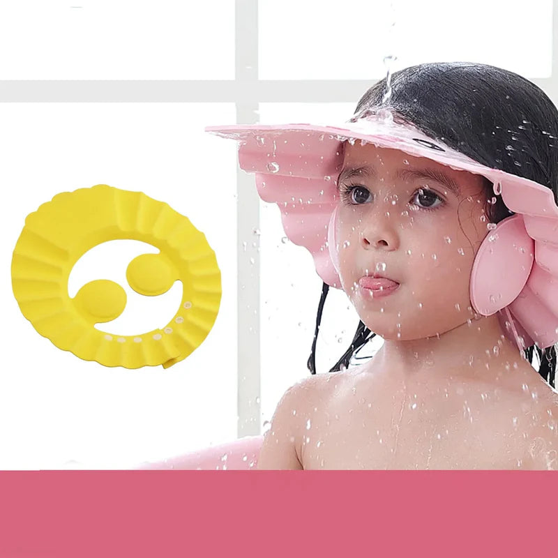 Adjustable Soft Baby Bath Shower Cap – Safe Hair Wash Protection for Kids