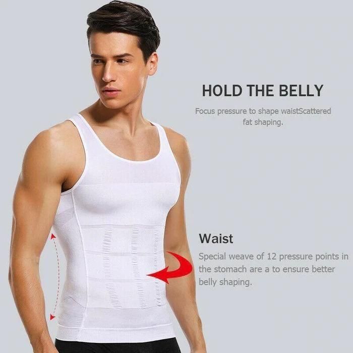 Men’s Solid Compression Flexvest – Slim Fit Body Shaping Innerwear