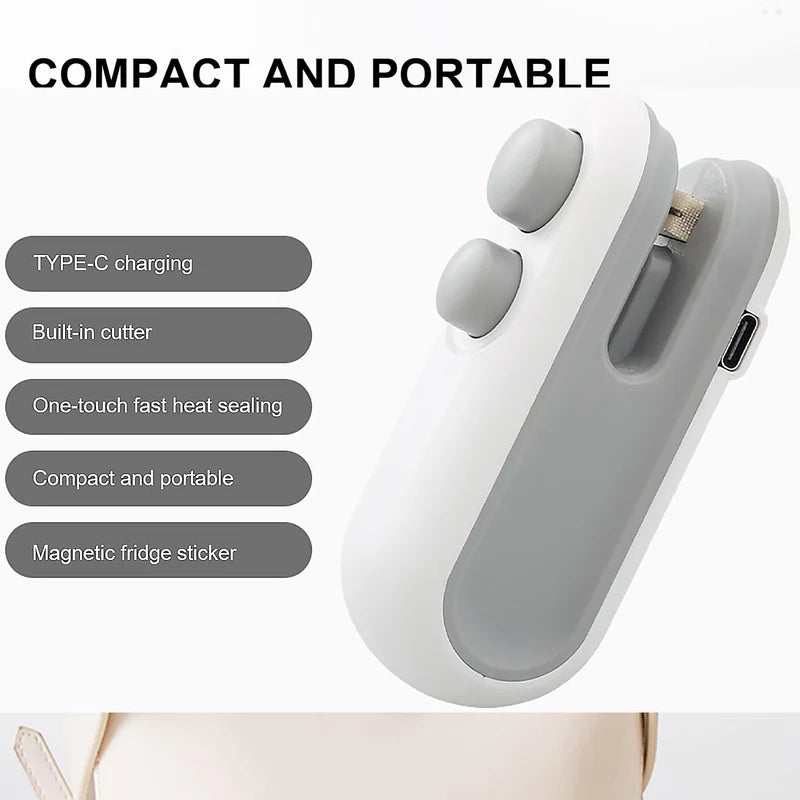 Mini Bag Sealer – 2-in-1 Seal & Cutter